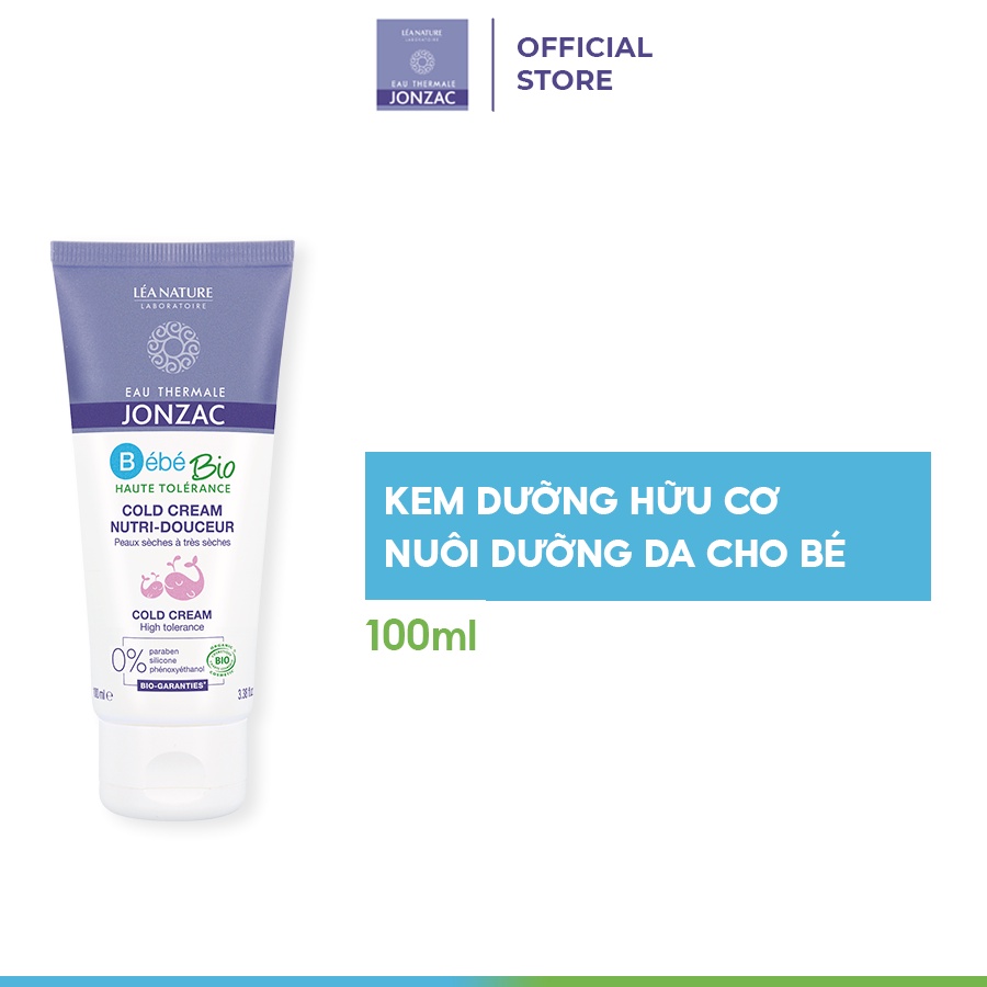 Kem Dưỡng Hữu Cơ Nuôi Dưỡng Da Bé Eau Thermale Jonzac Bébé Bio Nutri Gentle Cold Cream 100ml