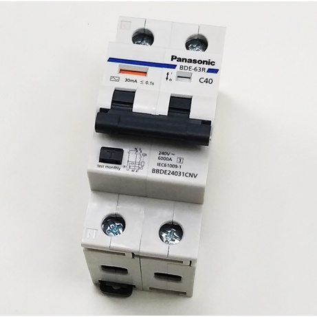 Cầu dao - Aptomat chống giật Panasonic 2P 40A - 63A 30mA 240VAC Chính hãng