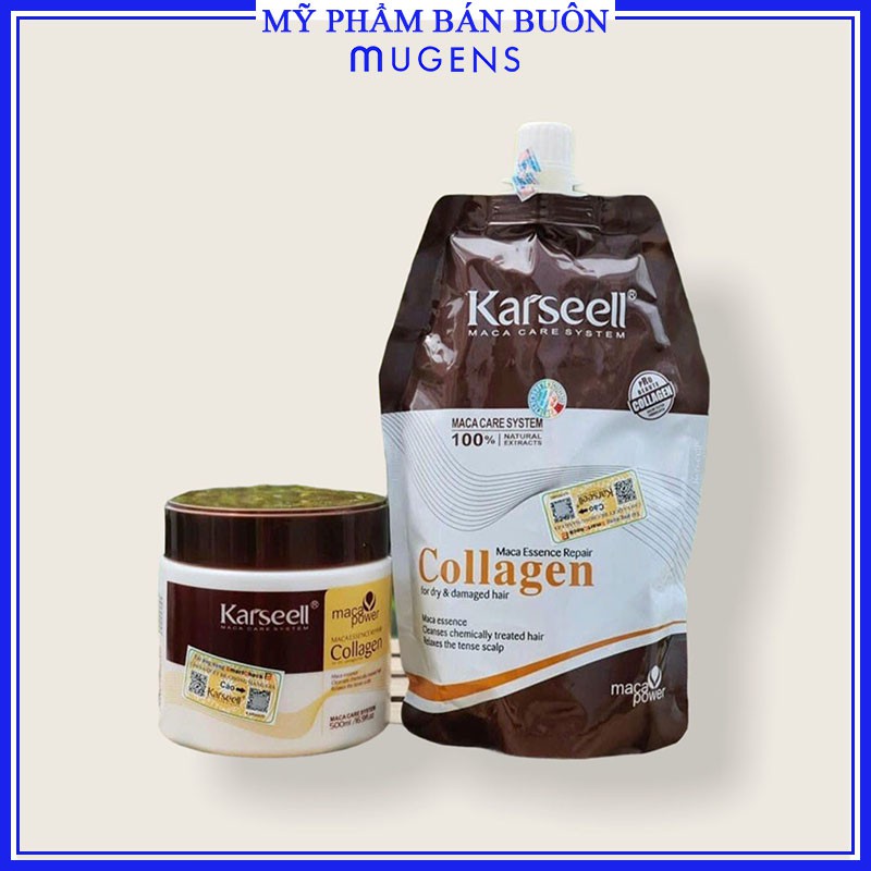 Kem ủ tóc Phục hồi tóc Collagen Karseell Maca 500ML Hàng Chính Hãng-CT27