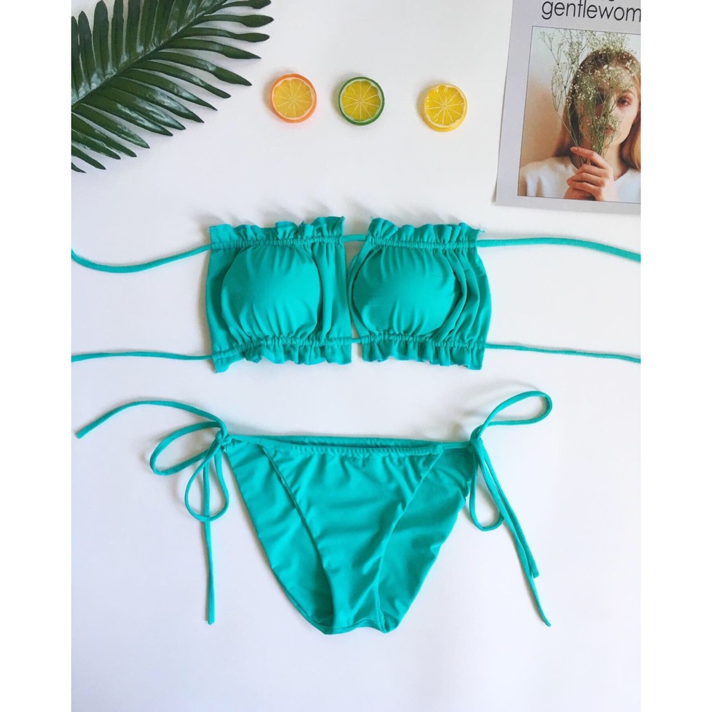Bikini cúp ngang viền bèo | BigBuy360 - bigbuy360.vn