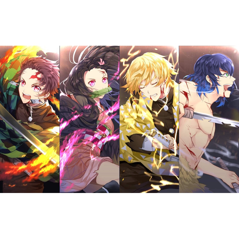 Ví Da PU Dáng Dài In Họa Tiết Hoạt Hình Demon Slayer Nezuko Kimetsu no Yaiba Tanjirou Cho Nam Và Nữ