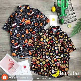 - Áo sơ mi hoạt hình bánh Pizza