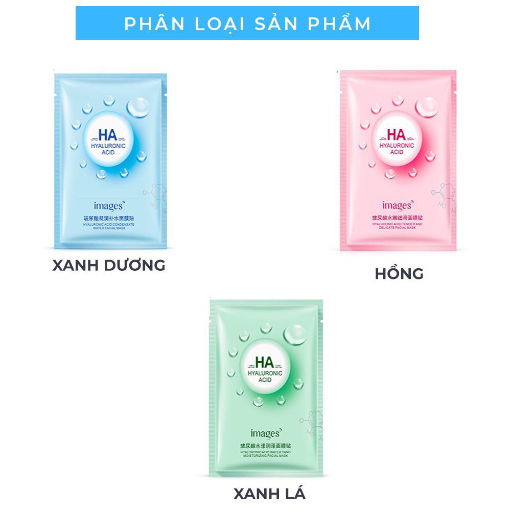 Mặt Nạ Giấy 💕𝑭𝒓𝒆𝒆𝒔𝒉𝒊𝒑💕Mask HA Images Cấp Ẩm Dưỡng Da Trắng Sáng