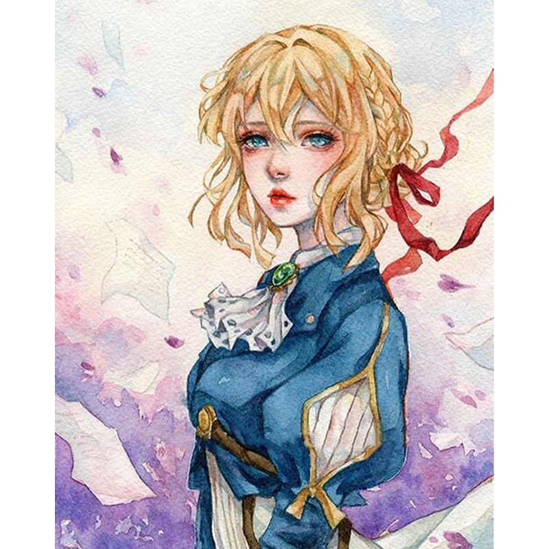 Bộ Dụng Cụ Vẽ Tranh Sơn Dầu Theo Số Họa Tiết Anime Trang Trí Nội Thất