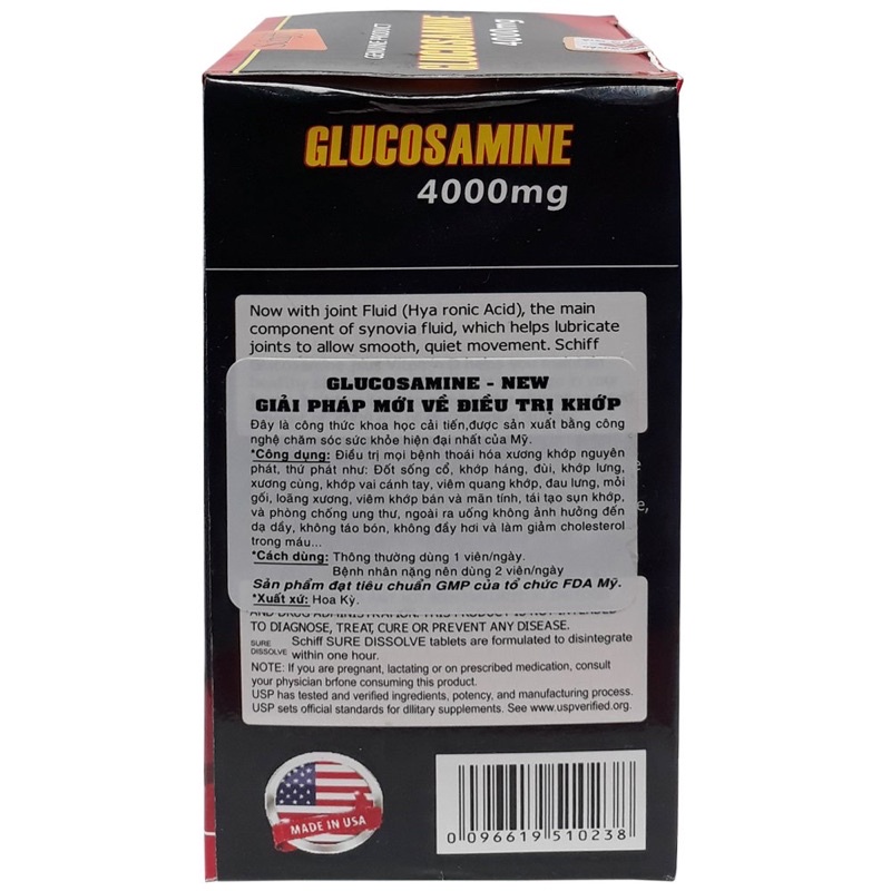 Viên Glucosamine 4000mg hiệu quả cho xương khớp