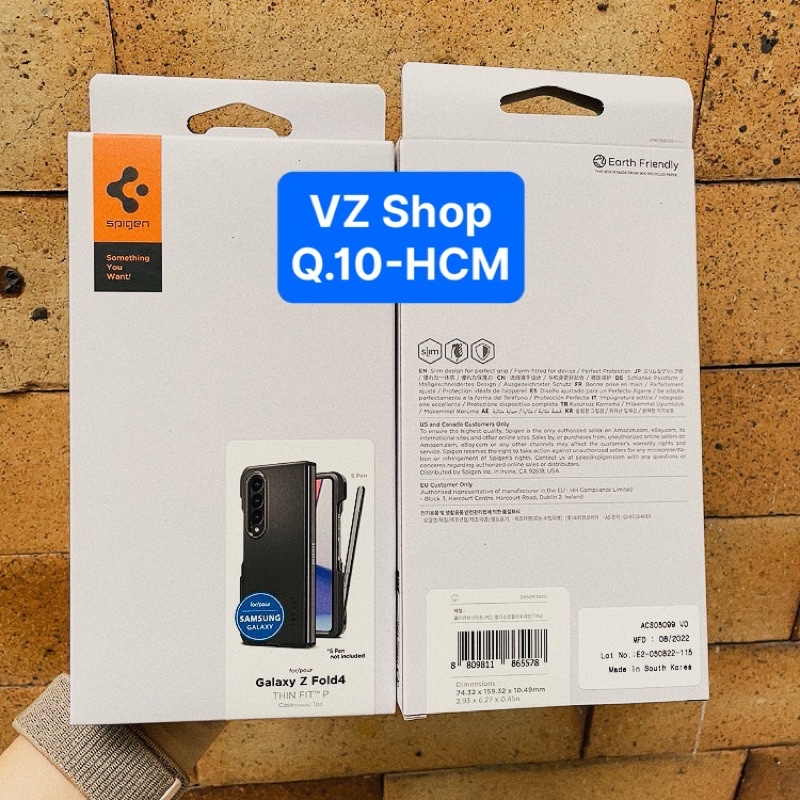Chính hãng-KHÔNG KÈM BÚT-Ốp lưng Spigen Thin Fit P có ngăn đựng bút S Pen cho Galaxy Z Fold4/ Z Fold 4 5G