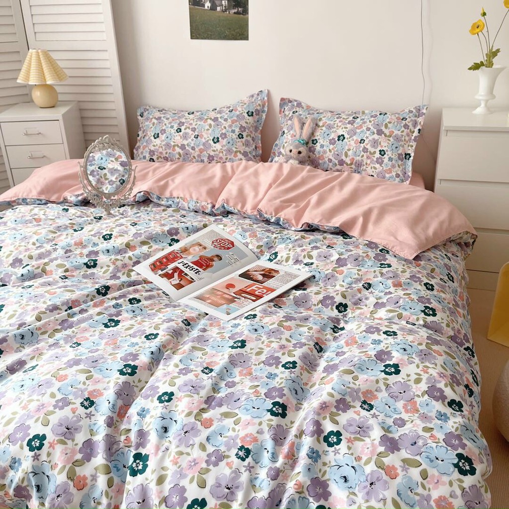 [Nhiều Mẫu] Sét Chăn Ga Gối Cotton Poly Tổng Hợp Hoa Nhí Nhiều Màu Sắc | BigBuy360 - bigbuy360.vn