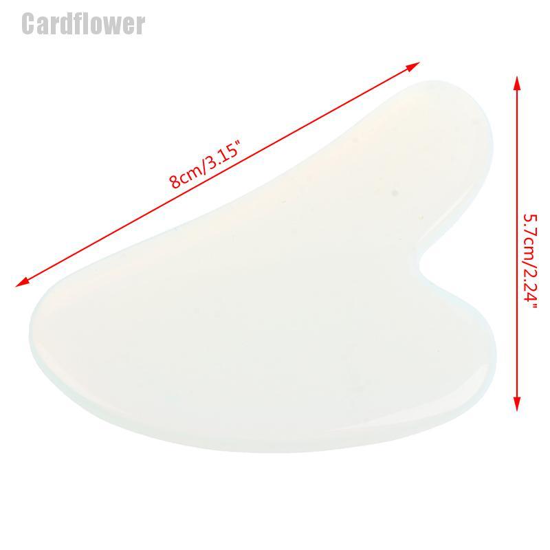 【CAD】1X Guasha Board Opalite Stone Scraper Massage Tool Heart Shaped Massage Pressure@#818