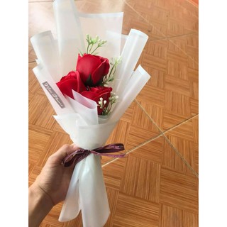 Bó 3 bông hoa sáp giá sỉ, giao mẫu ngẫu nhiên