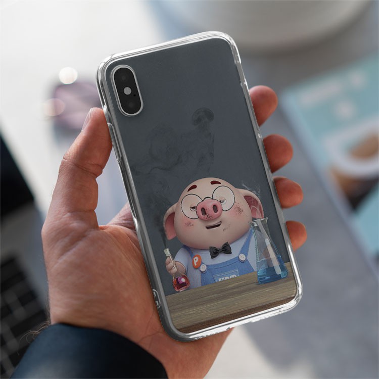 Ốp lưng con lợn giáo sư hóa học Iphone 7/7Plus/8/8Plus/X/Xs/Xs Max/11/11 Promax/12/12 Promax PIG20210023