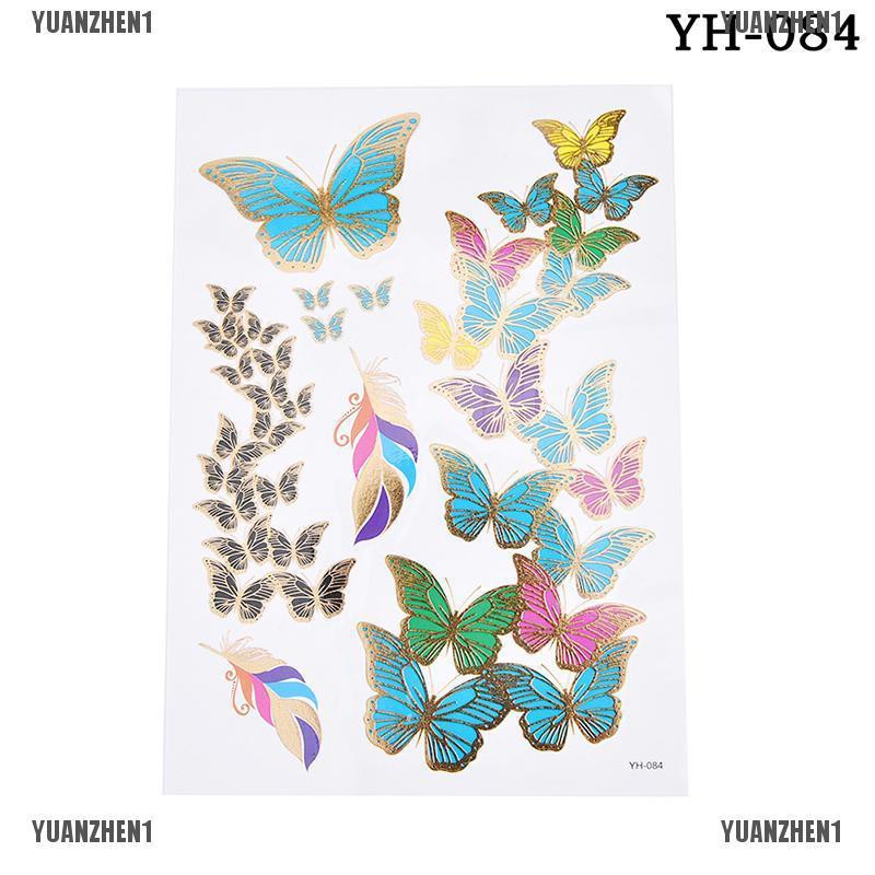 1 Vòng Cổ Hình Xăm Tạm Thời Chống Nước Màu Vàng Gợi Cảm Dễ Thương YUANZHEN1}