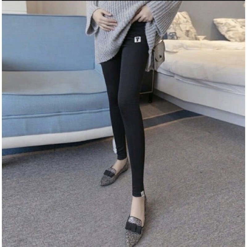[Hàng cao cấp]Quần legging bầu loại1 chất đẹp uni Hàn KO phải cottonthiết kế nâng mông có giãn 4 chiềufree size QB209