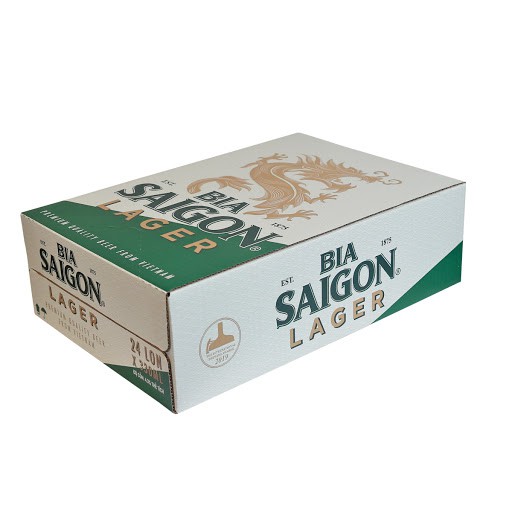 Bia Sài Gòn xanh Lager thùng 24 lon x 330ml