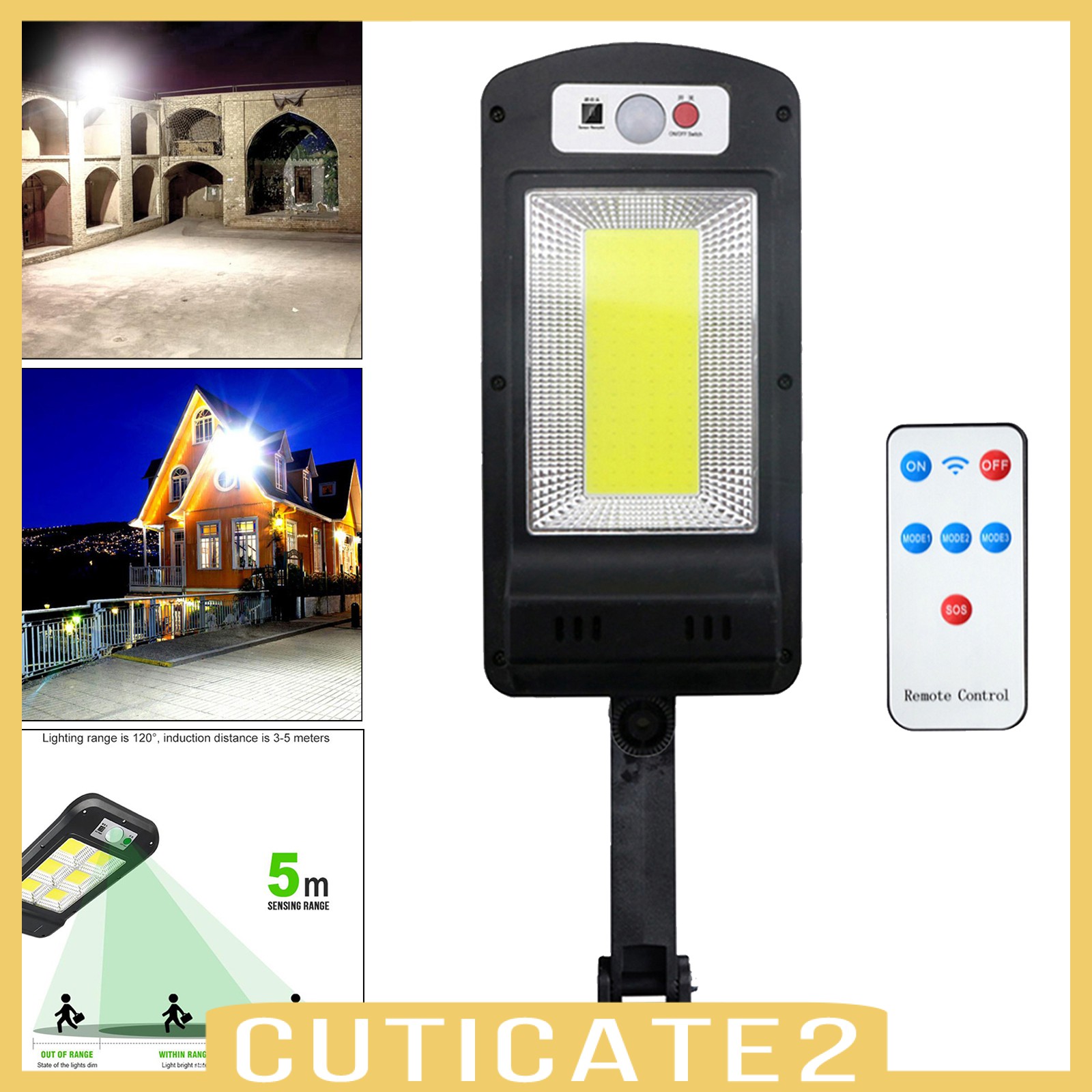 Bộ 2 Đèn Led Năng Lượng Mặt Trời Chống Thấm Nước Ip65 Cho Sân Vườn