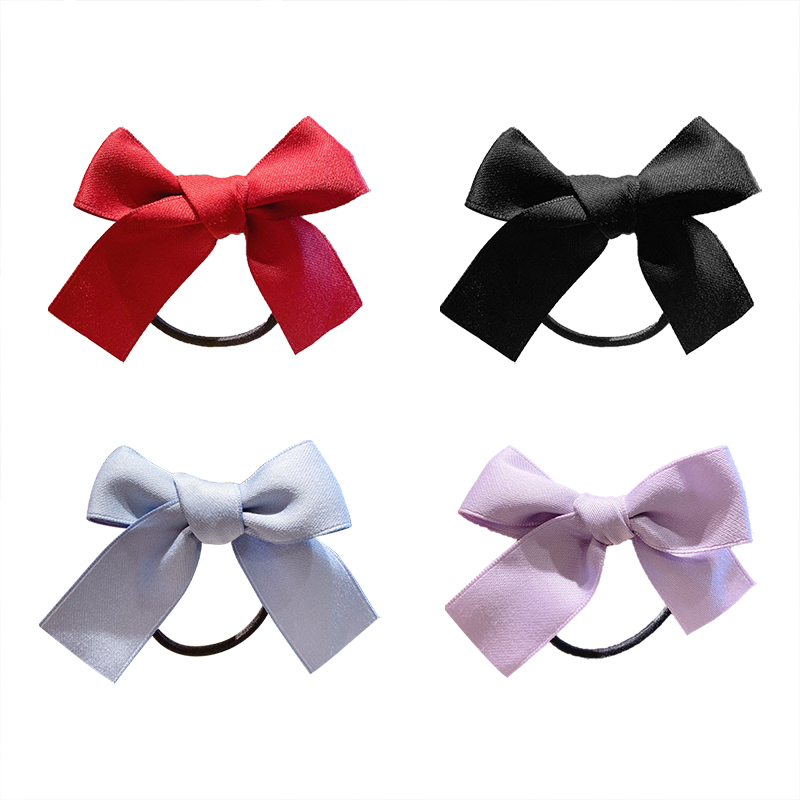 Dây buộc tóc vải satin hình nơ xinh xắn cho nữ