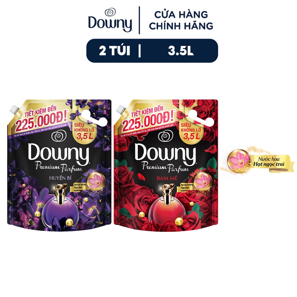 Combo 2 Nước Xả Vải Downy Hương Nước Hoa Cao Cấp Nhiều Mùi Hương Dạng 3.5L/Túi