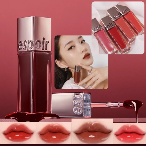 Son tint bóng Espoir Couture Lip Tint Shine Velvet  #BR901 NUTTY - đỏ cam nâu #WN601 VAMPY - đỏ nâu đất