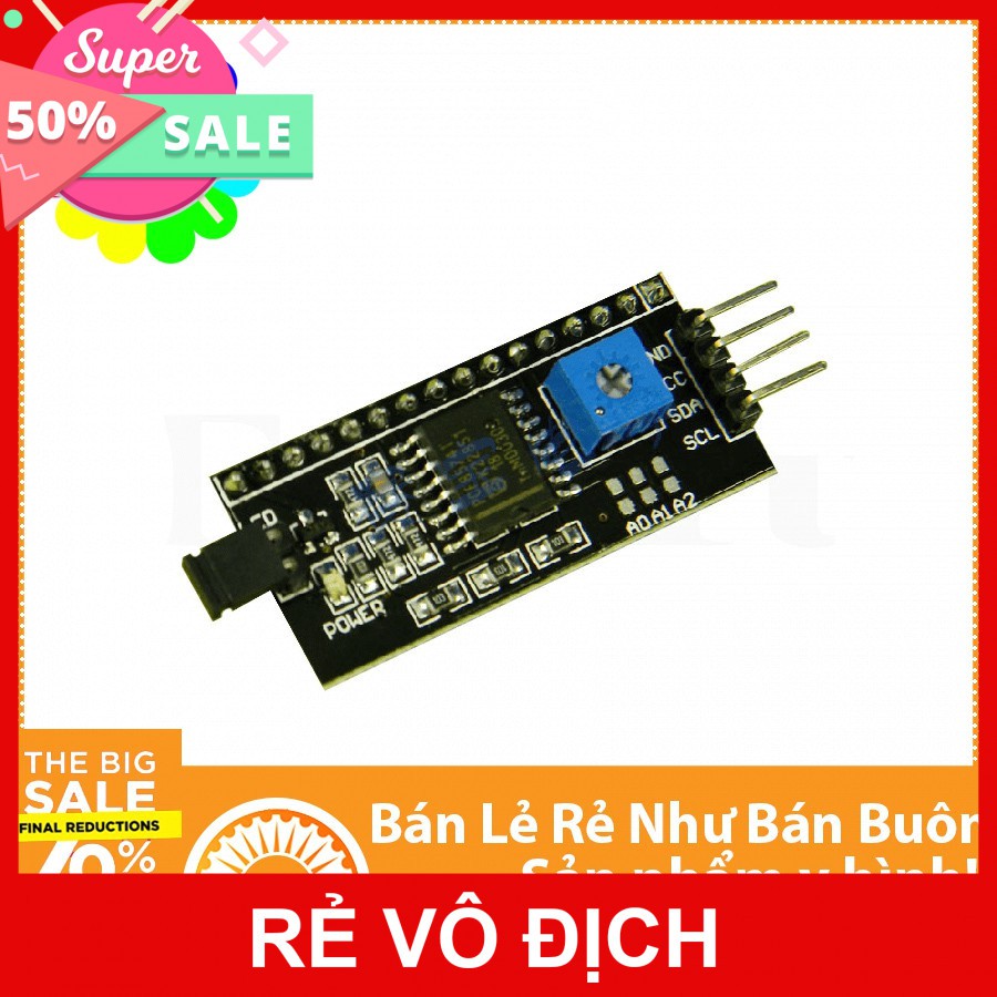 MẠCH CHUYỂN GIAO TIẾP LCD1602,1604,2004 SANG I2C