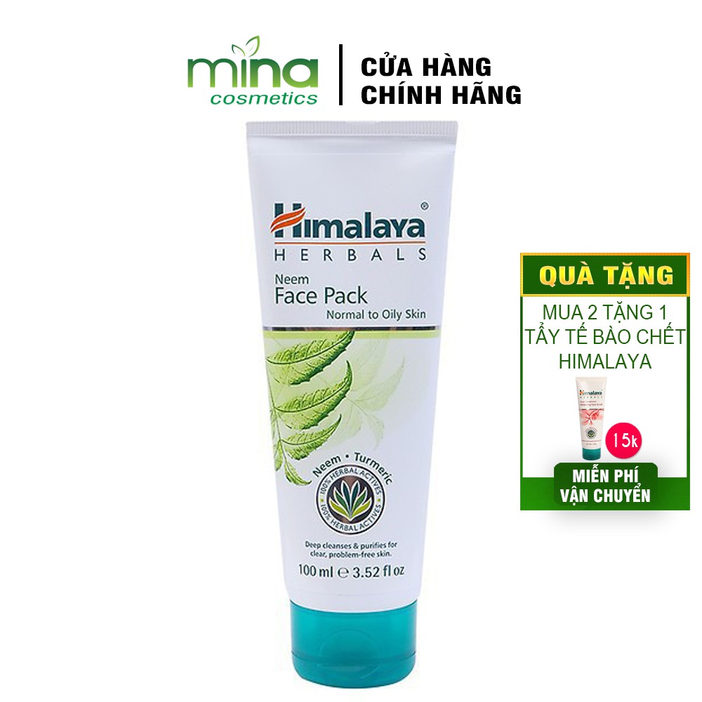 Mặt nạ đất sét giảm mụn sạch sâu từ lá neem Himalaya Herbals Neem Face Pack 100ml