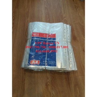 100 chiếc Sơ mi lỗ A4 Xifu xanh trung - Túi đục lỗ - File 11 lỗ