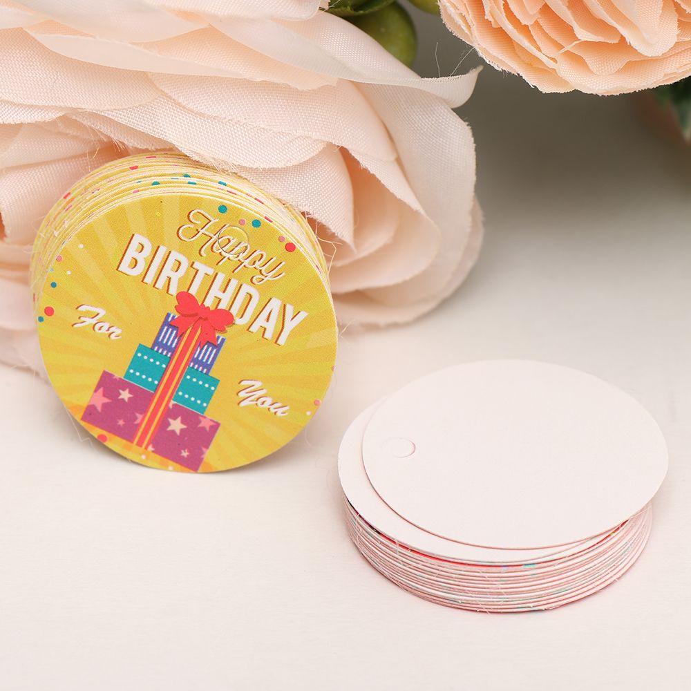 LONTIME Set 100 Nhãn Giấy In Chữ Happy Birthday Xinh Xắn