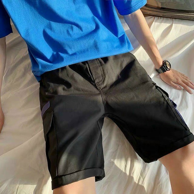 Quần SHORT Kaki Túi Hộp IN CHỮ Cao Cấp Nam Nữ Trẻ Trung Năng Động Cá Tính Unisex AQSTORE
