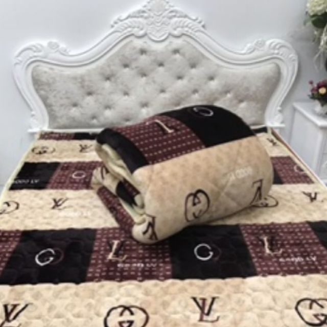 combo thảm chăn cừu LV