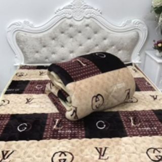 combo thảm chăn cừu LV