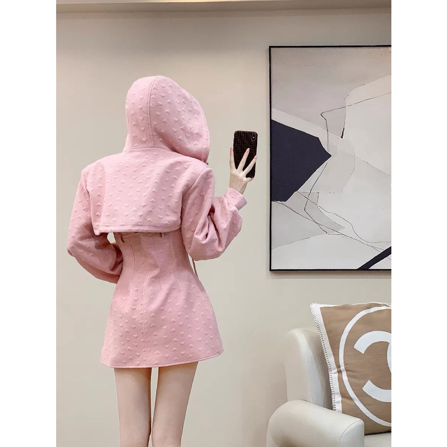 Mới Set Áo Hoodie Và Chân Váy Thời Trang Thu Đông Hàn Quốc 2022 Cho Nữ