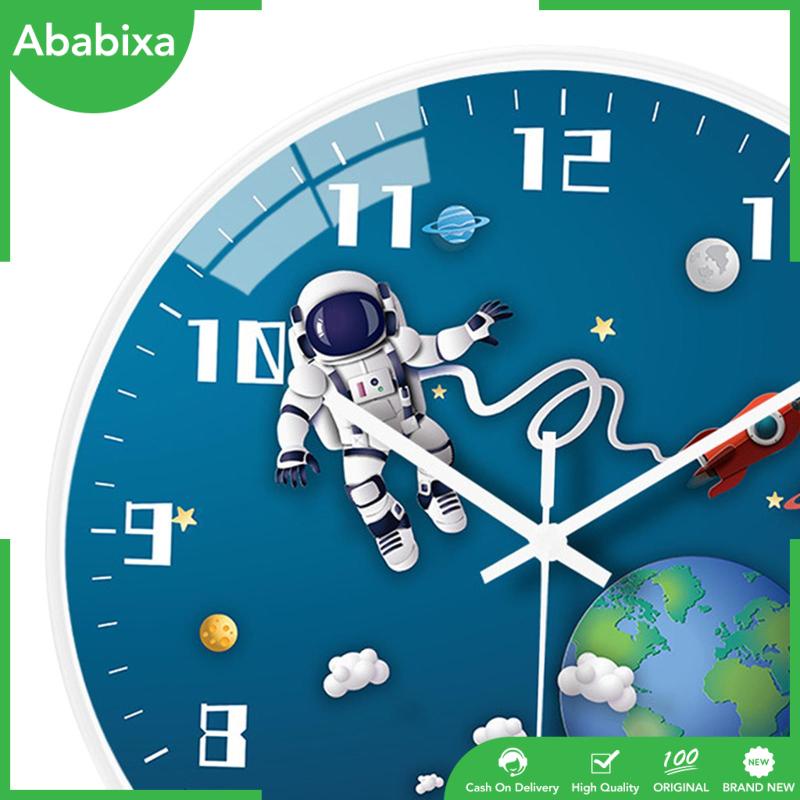 Đồng Hồ Treo Tường Không Gây Tiếng Ồn Hình Phi Hành Gia Trang Trí Phòng Tắm / Phòng Trẻ Em