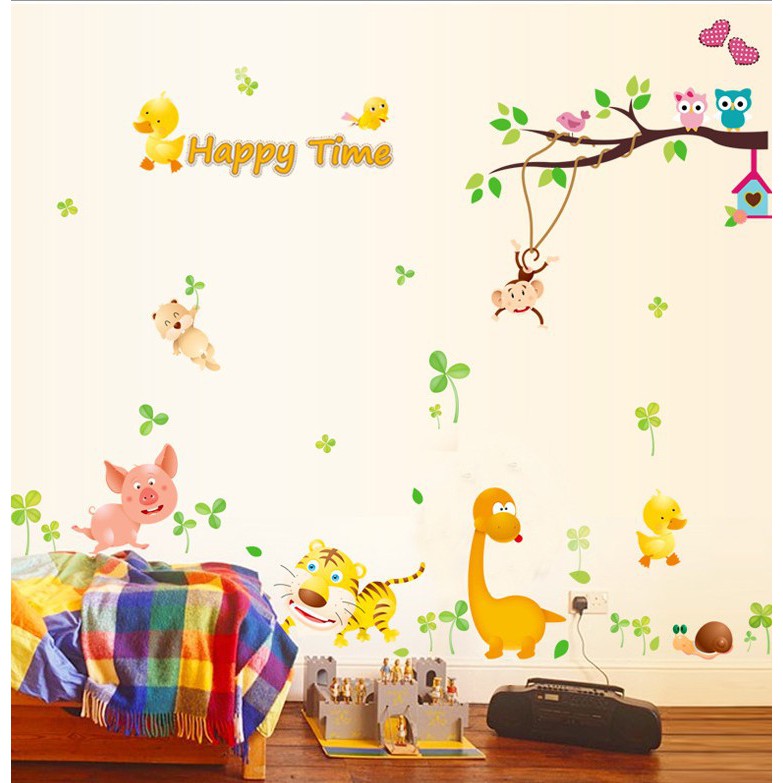 Decal dán tường happy time - DC153
