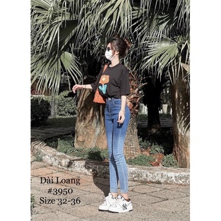 Quần jeans nữ lưng cao giãn mạnh / quần dài bigsize nữ