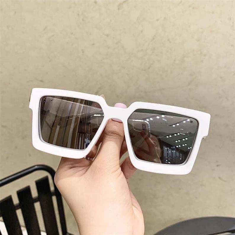Kính mắt vuông Hàn Quốc Jessica màu trắng Kính dâm nam nữ siêu xinh, June Accessories