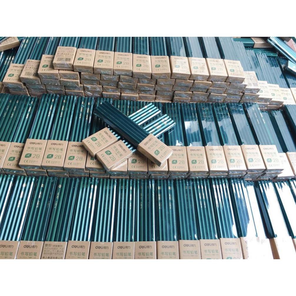 SET 10 - 30 BÚT CHÌ DELI 2B XANH