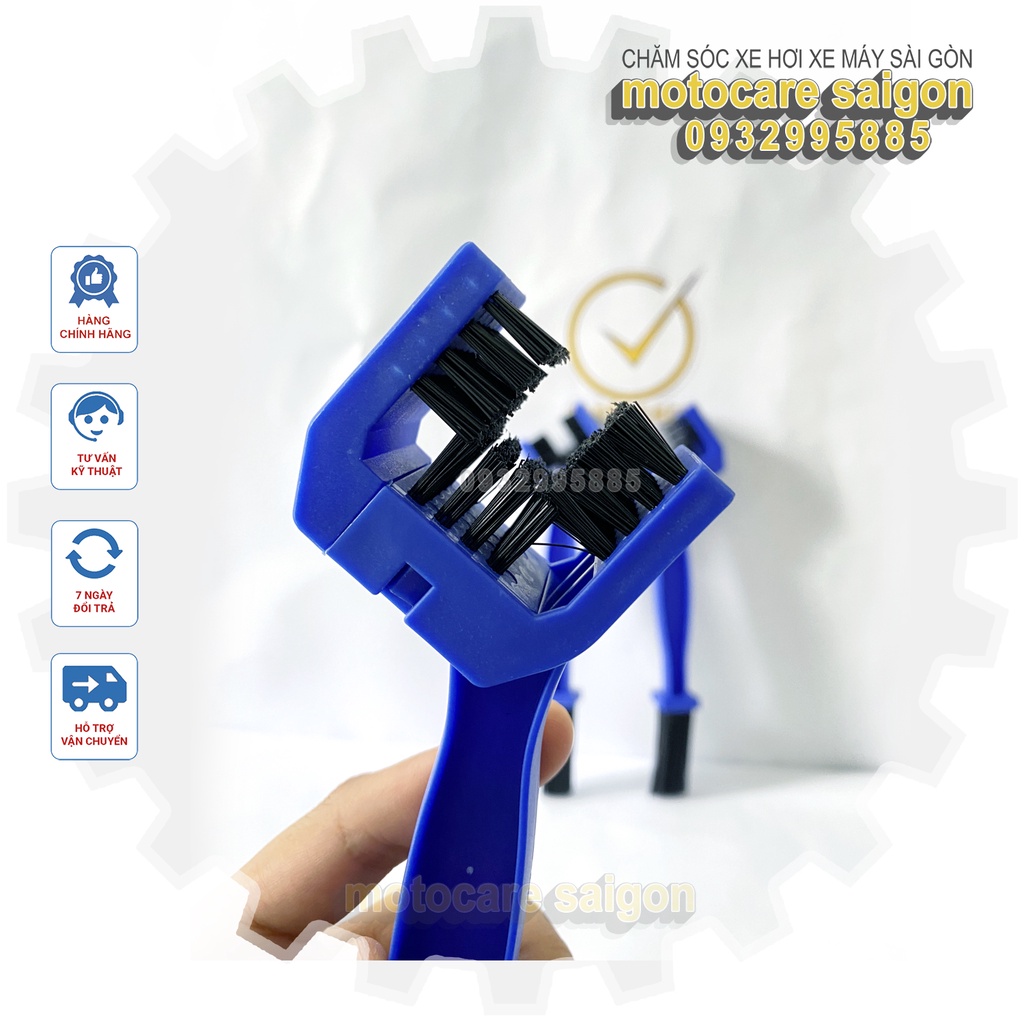 Bàn Chải Chà Sên 3D , bàn chải vệ sinh sên xích xe máy, xe đạp , xích tải