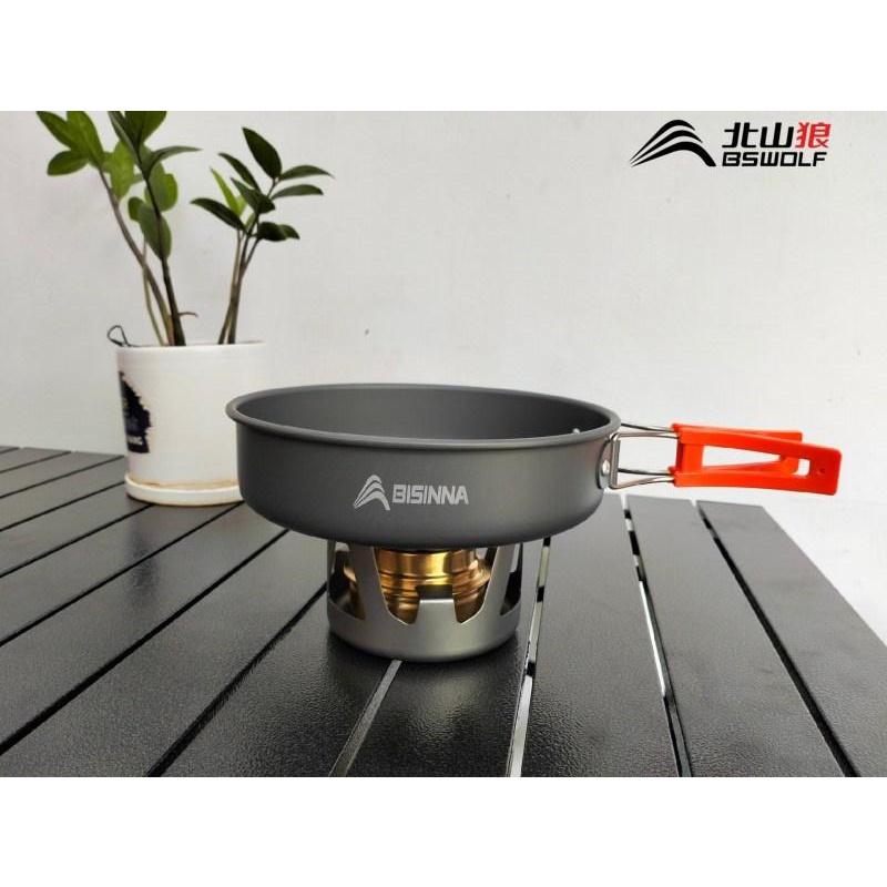 Chảo cắm trại dã ngoại BSWOLF-SK058 1L. Chống dính. Hợp kim nhôm siêu nhẹ. Bền bỉ. An toàn.