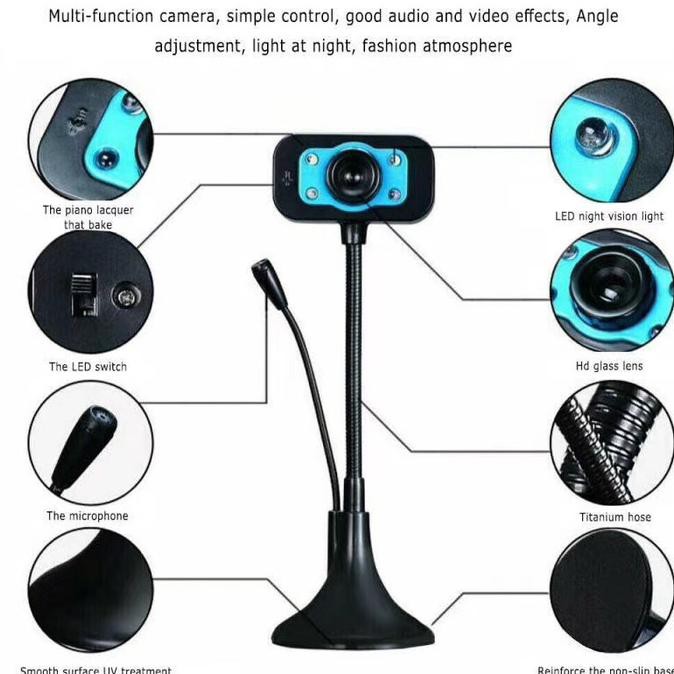 Webcam J05 4 Bóng Đèn Led + Micro Đứng Cho Pc | BigBuy360 - bigbuy360.vn
