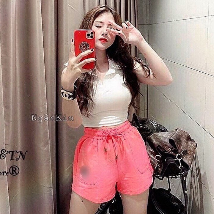 [Mã FASHIONT4WA2 giảm 10K đơn 50K] Áo Croptop Ba Lỗ Cổ Bẻ Thun Borip Thời Trang 2020- Hàng Có Sẵn | BigBuy360 - bigbuy360.vn