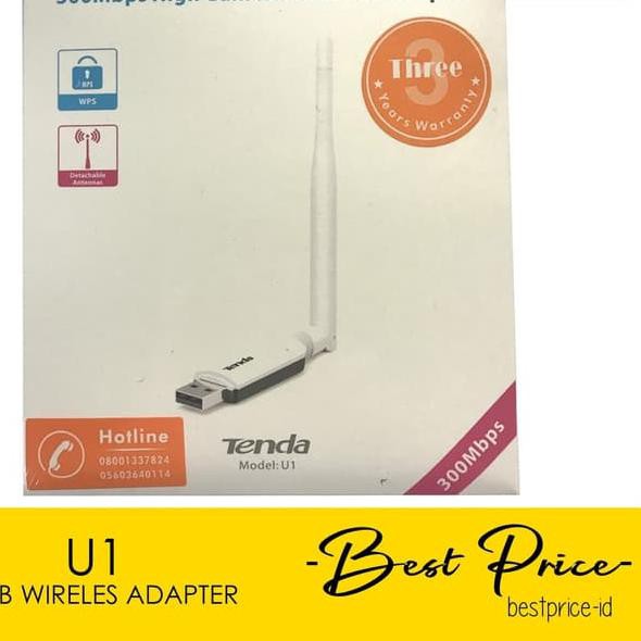 TENDA Usb Thu Phát Wifi Không Dây 300mbps U1