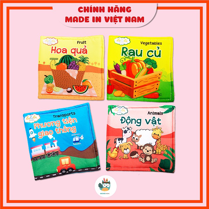 Bộ 4 cuốn Sách vải cho bé Lalala Baby - Combo Tìm hiểu thế giới xung quanh