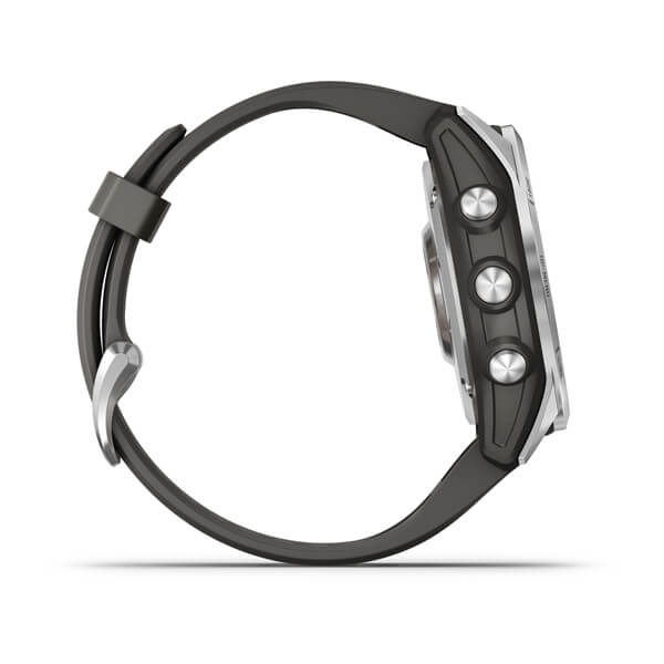 Đồng hồ thông minh Garmin Fenix 7S - Silver with Graphite Silicone Band