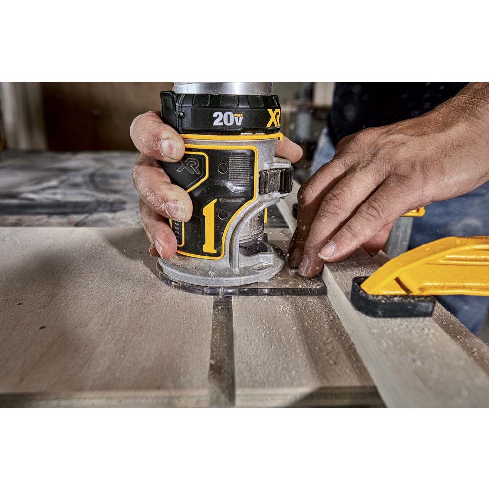 Thân Máy Phay Dùng Pin DeWalt 18V Brusless DCW600N- CHÍNH HÃNG  DCW600  Brushless Cordless Compact Router
