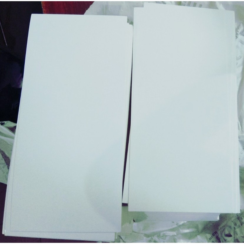 100 tờ Flash card trắng Ivory ĐL 350gsm kt 15x45cm