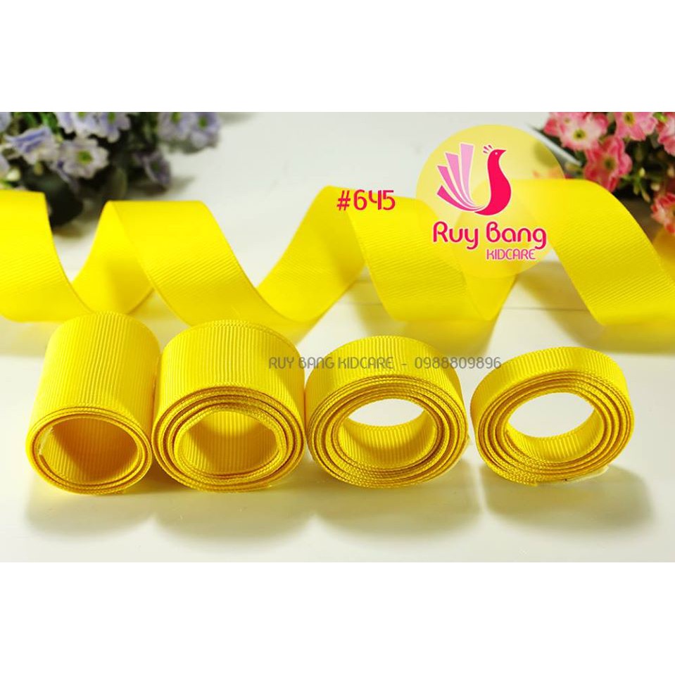 Ruy băng gân tông vàng ( cuộn 5m )