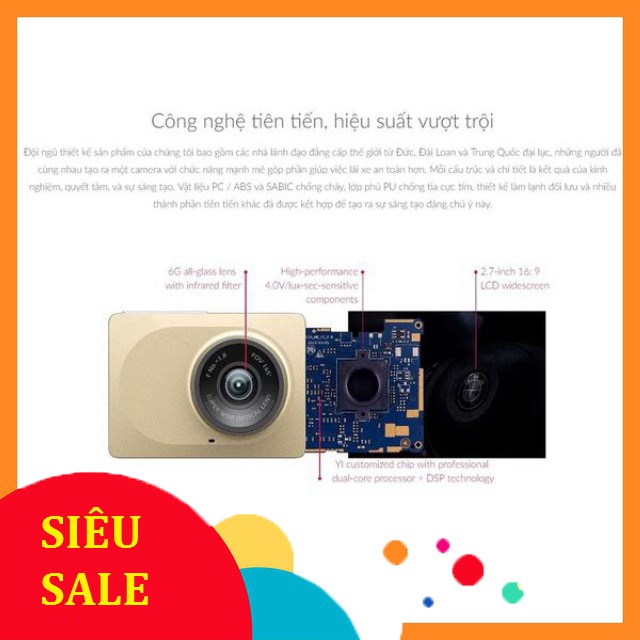 [SiêuRẻ] [Bản Quốc Tế] Camera Hành Trình YI 2K - YI Mart Dash Camera - Bảo hành 12 tháng - Shop Thế giới điện máy .