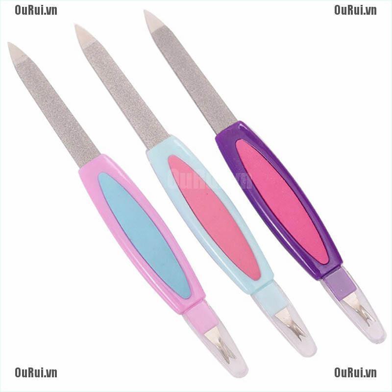 Dũa Móng Tay 2 Trong 1 Bằng Thép Không Gỉ Tiện Dụng