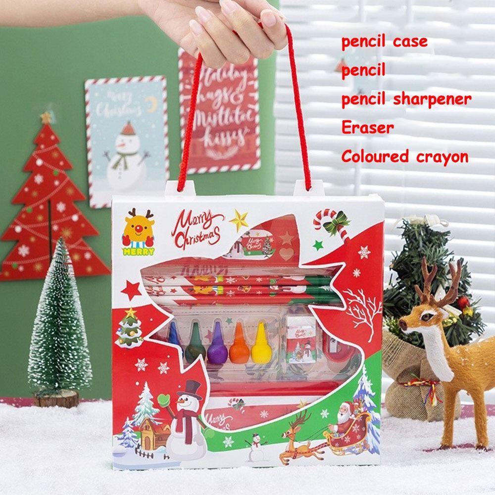 LAKAMIER Set 7 Dụng Cụ Gọt Bút Chì Tạo Hình Chủ Đề Giáng Sinh