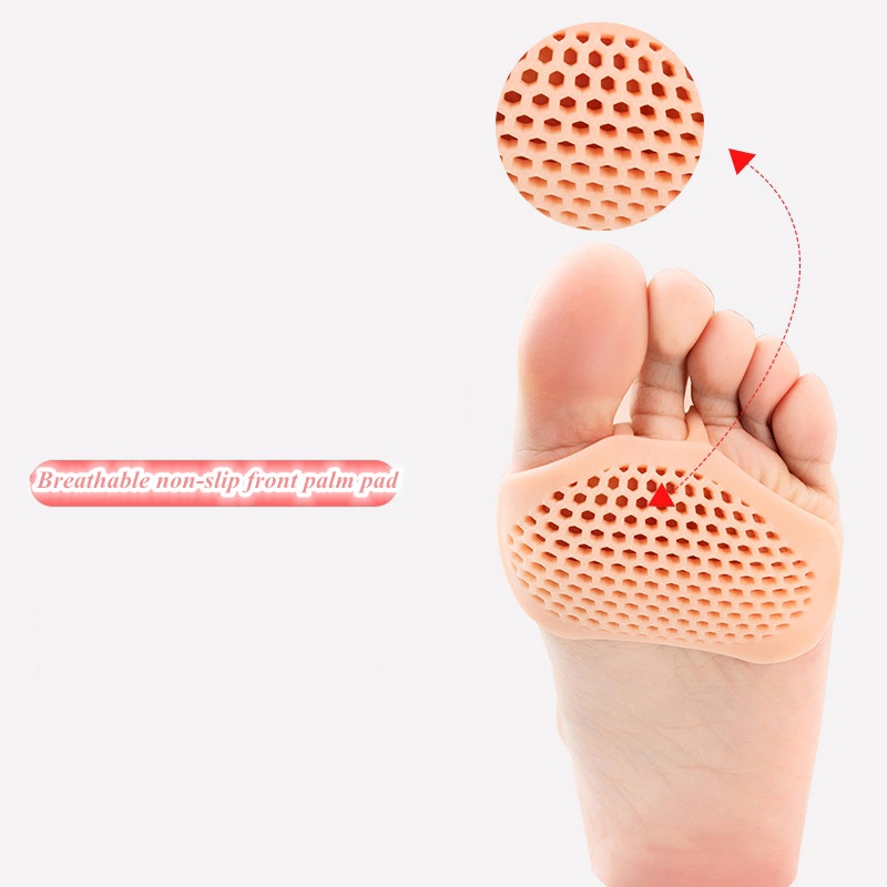 1 Cặp Miếng Lót Giày Cao Gót Bằng Silicone Gel Mềm Thoáng Khí