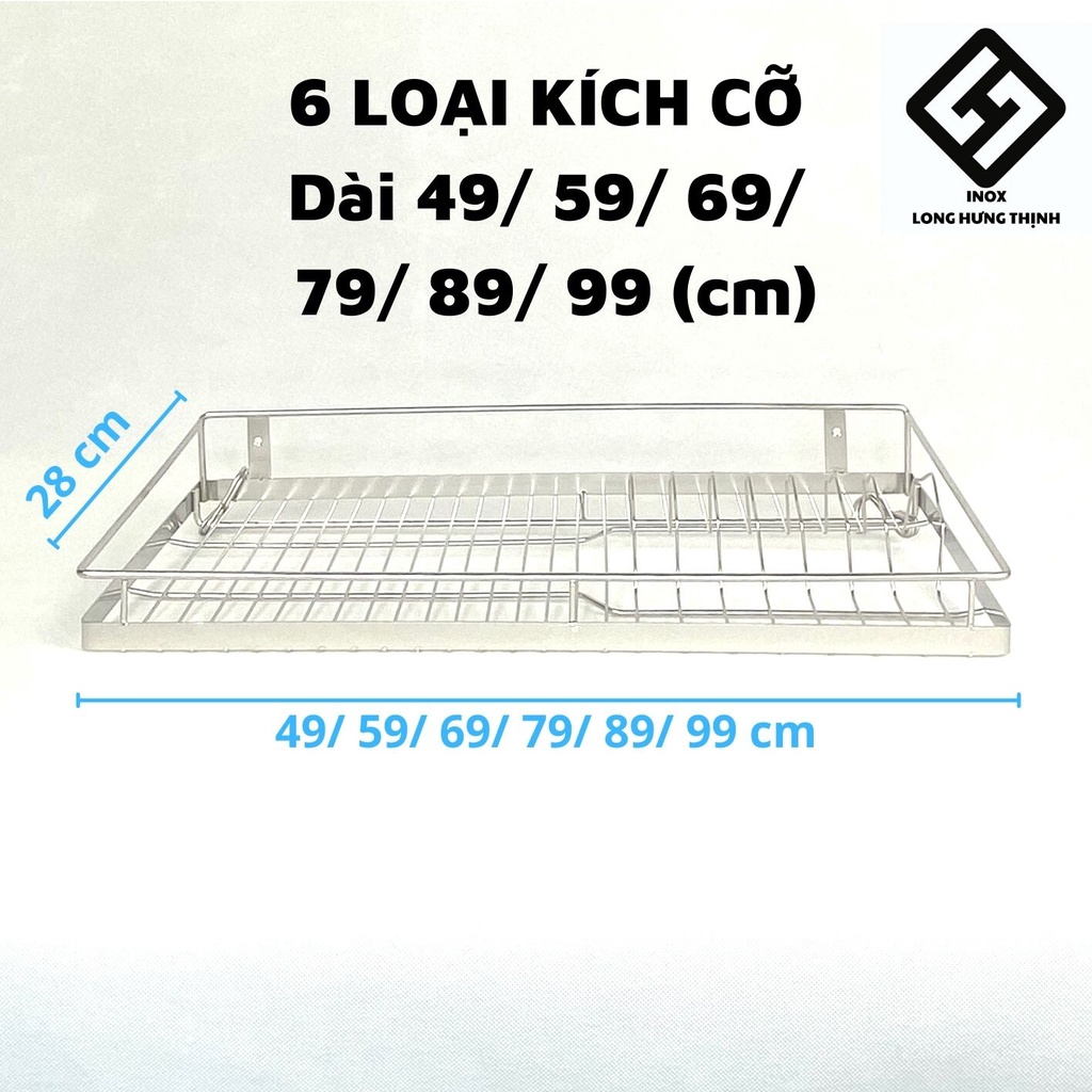 Kệ treo INOX đặc cao cấp 100%  có sóng đĩa, kệ treo 1 tầng đựng tô, chén, bát, đĩa, đồ dùng nhà bếp tiện lợi.