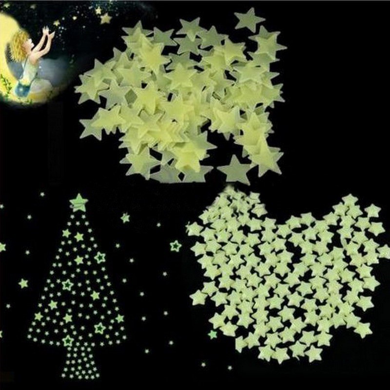 Bộ 100 sticker trang trí phòng ngủ hình ngôi sao